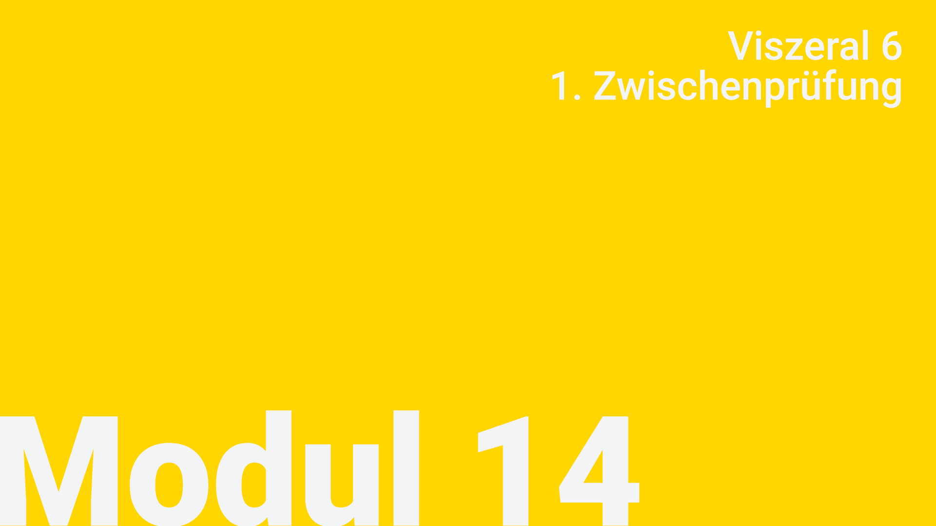 Modul 14 - Viszeral 6 (1. ZP.)